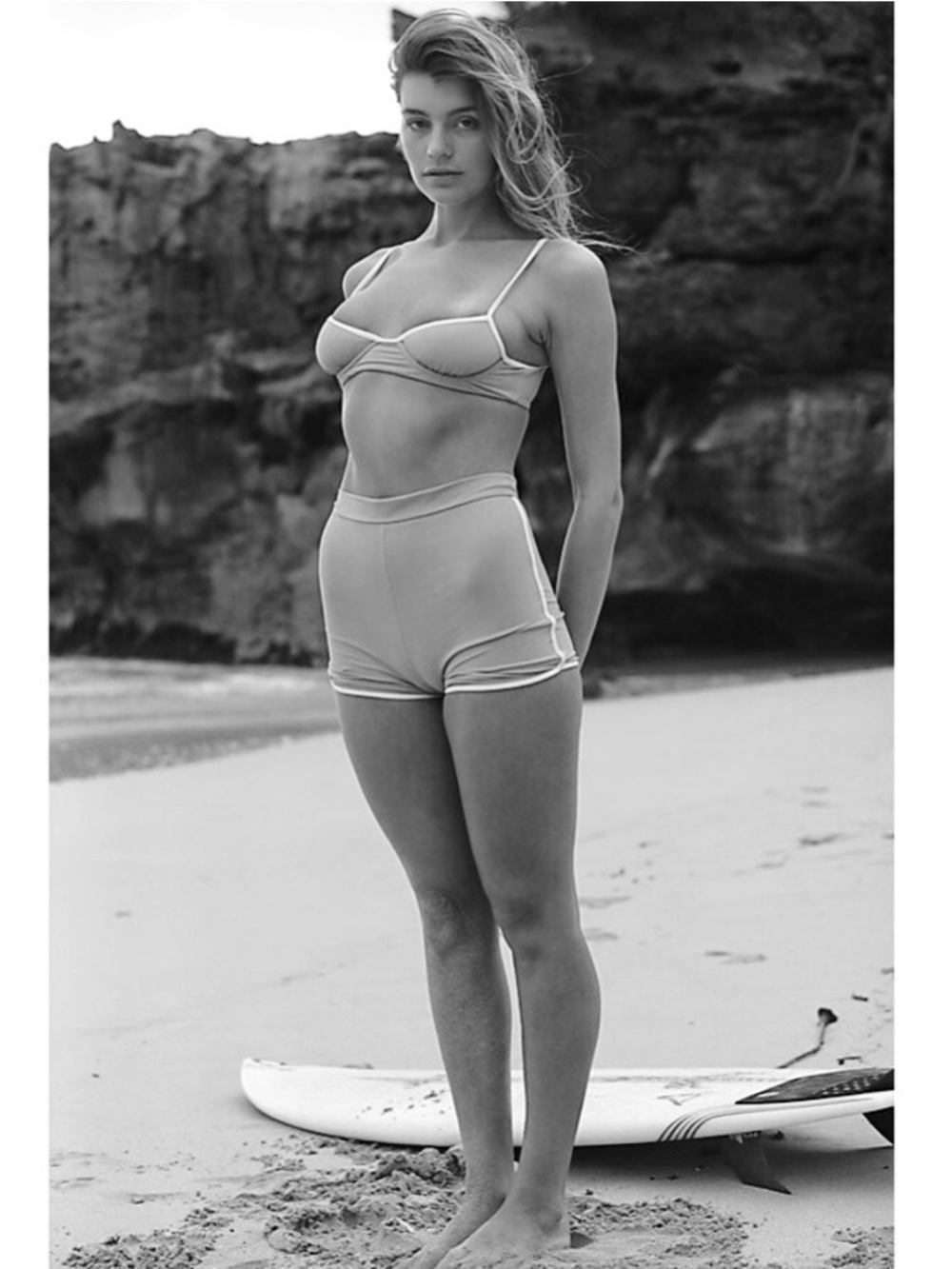 ACACIA x Free People Set - Sadie Bikini Top & Tommy Surf Short in Sapphire Rib - Picture 13 of 16